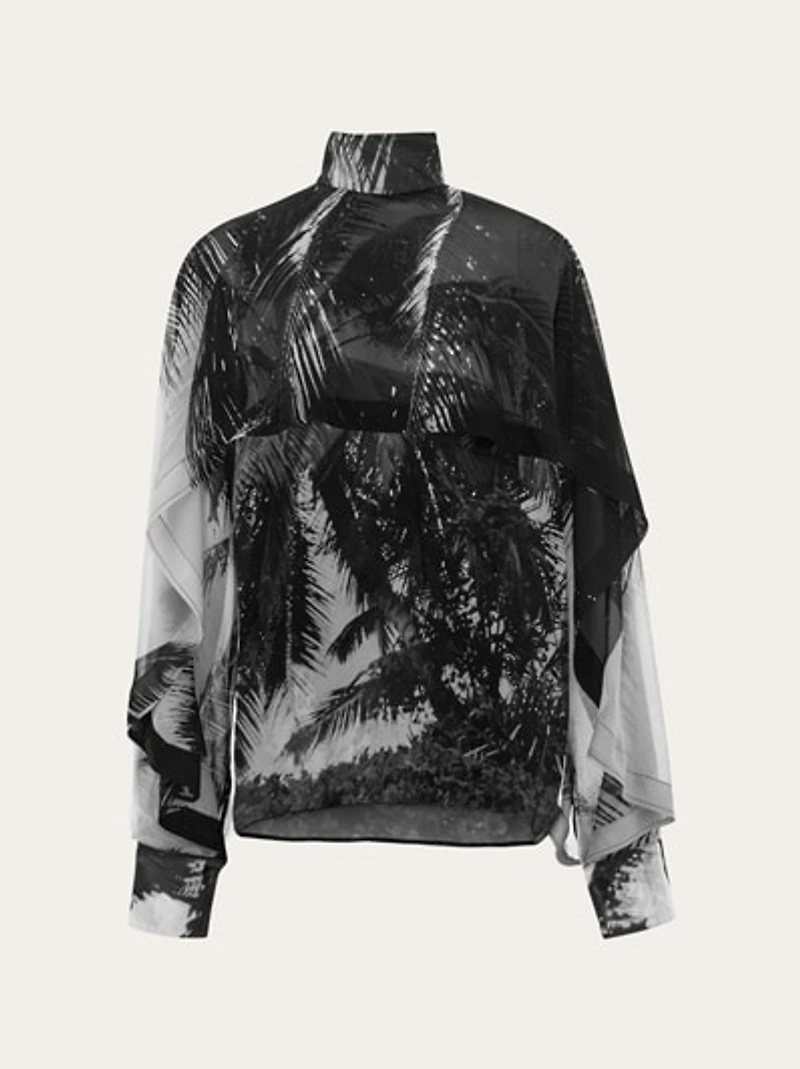 Georgette shirt with Trinidad print