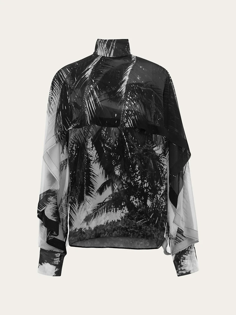 Georgette shirt with Trinidad print