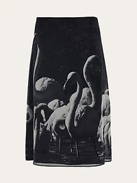 Georgette skirt with Trinidad print