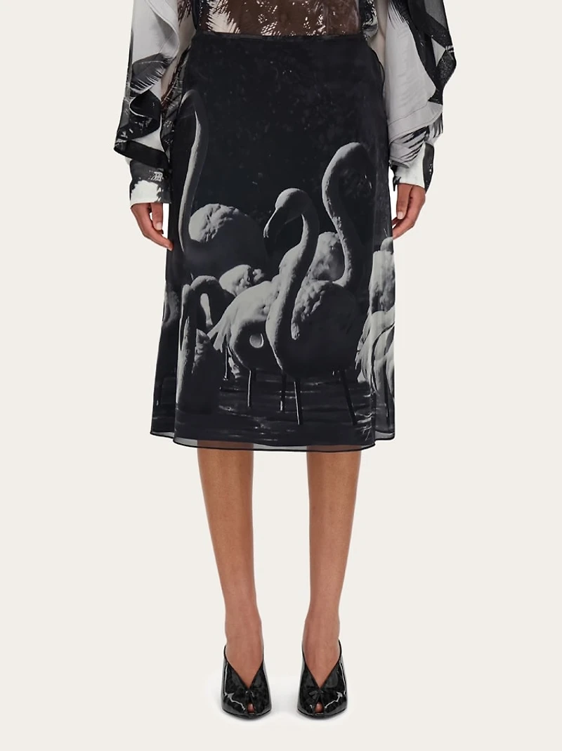 Georgette skirt with Trinidad print