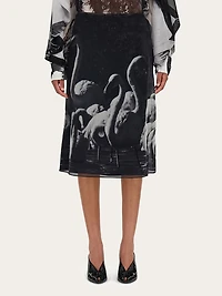 Georgette skirt with Trinidad print