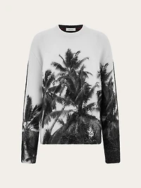 Crew neck sweater with Trinidad print