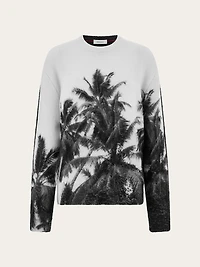 Crew neck sweater with Trinidad print