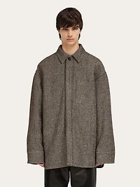 Padded chevron overshirt