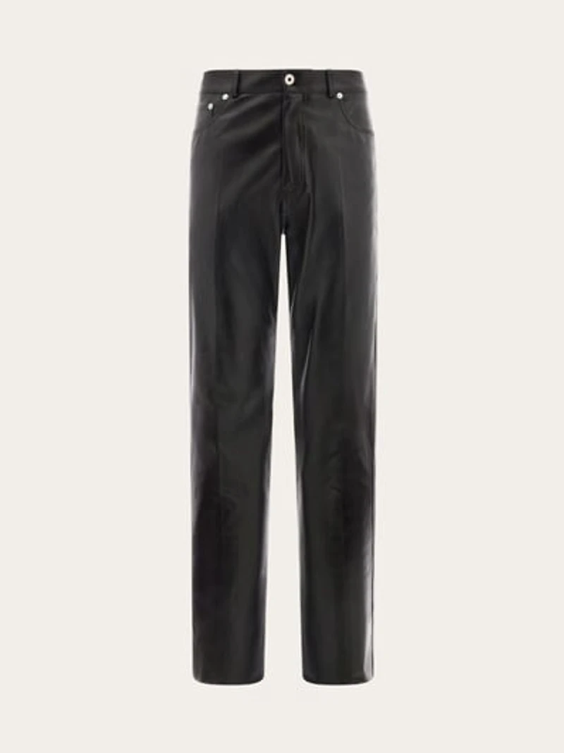 Five pocket nappa trousers