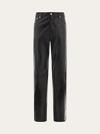 Five pocket nappa trousers