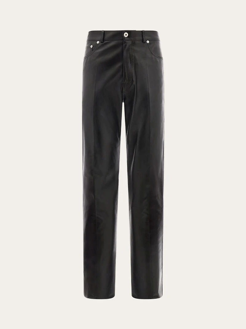 Five pocket nappa trousers