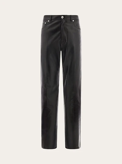 Five pocket nappa trousers