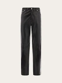 Five pocket nappa trousers