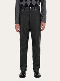 Five pocket nappa trousers