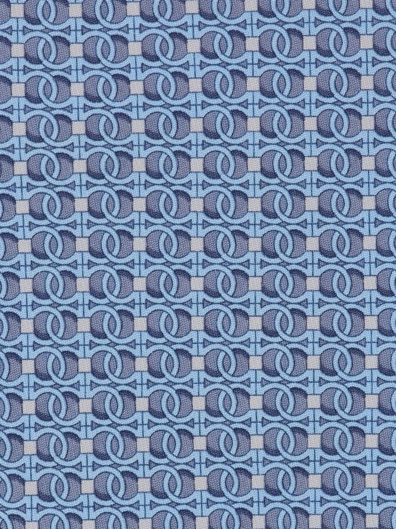 Gancini chain print silk tie