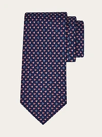 Mail print silk tie