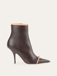 Pointed ankle boot with mini bow detail