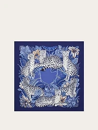 Cheetah print silk scarf