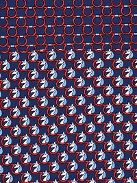 Pegasus print silk tie