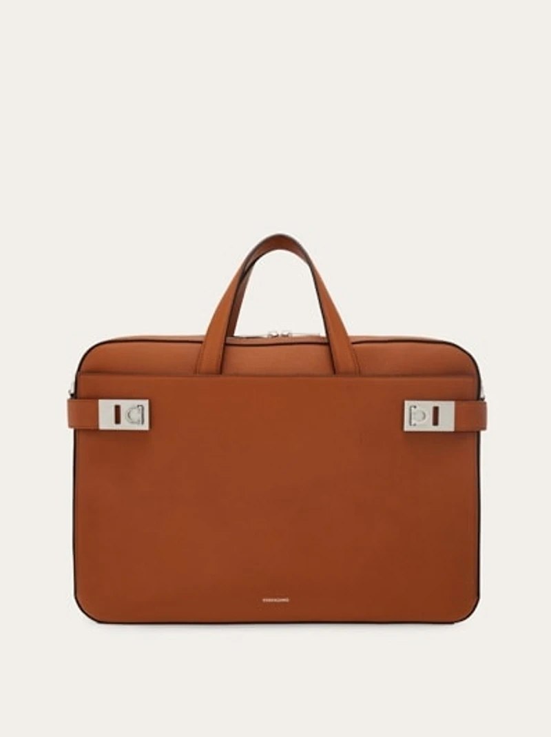Briefcase with Gancini buckles (M