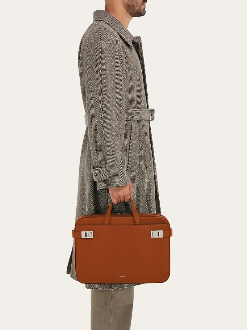Briefcase with Gancini buckles (M