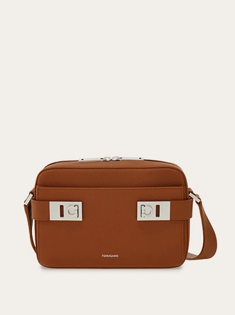 East-West crossbody bag with Gancini buckles