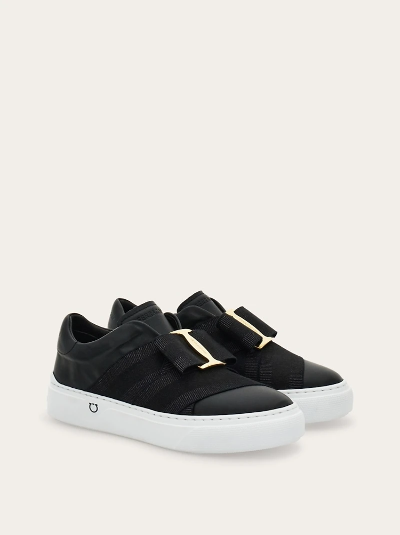 Slip on sneaker with maxi bow detail
