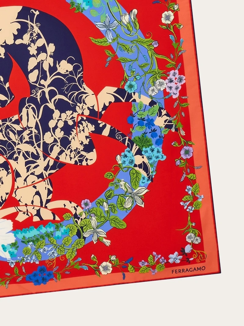 Pegasus print silk scarf