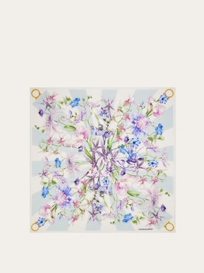Gaia print silk scarf