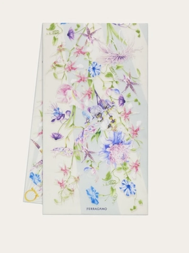 Gaia print silk scarf