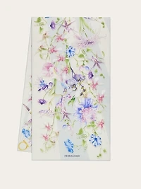 Gaia print silk scarf