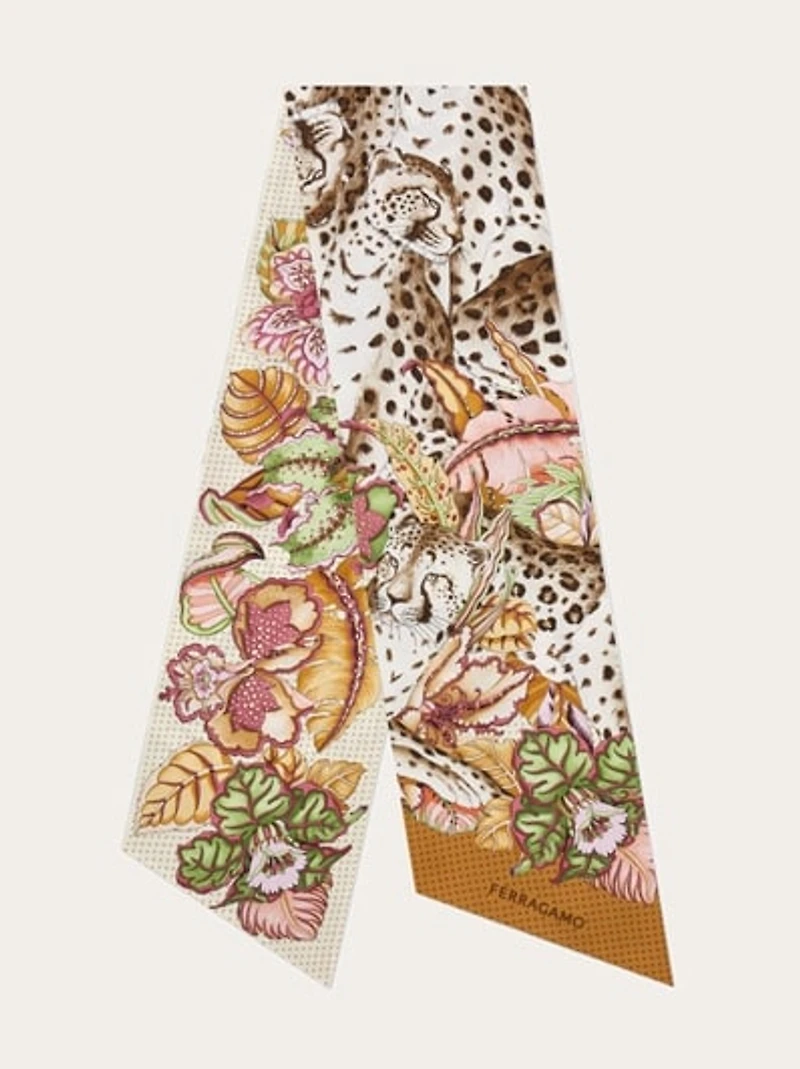 Cheetah print silk bandeau