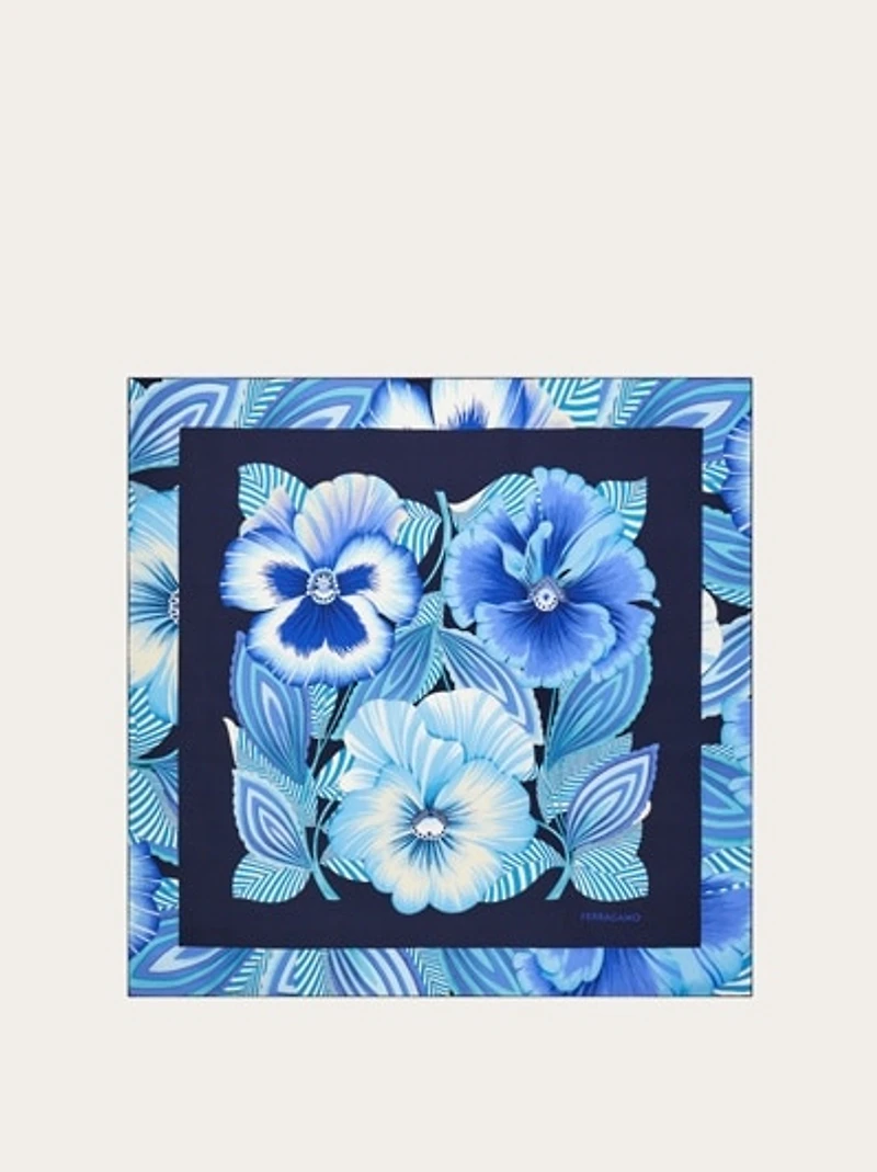 Brezza print silk scarf