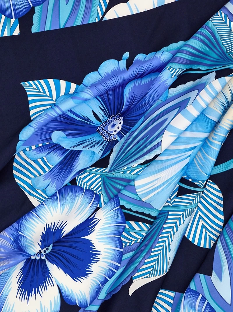 Brezza print silk scarf