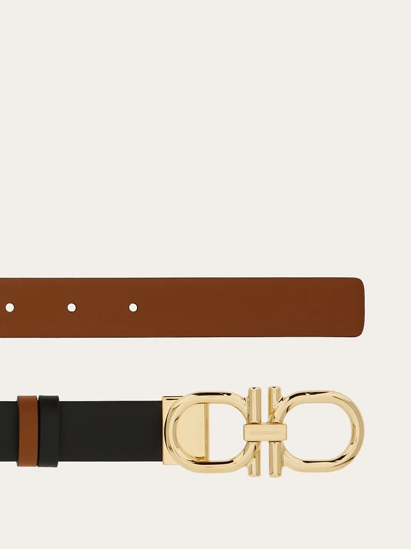 Reversible and adjustable Gancini belt