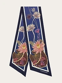 Water lily print silk bandeau