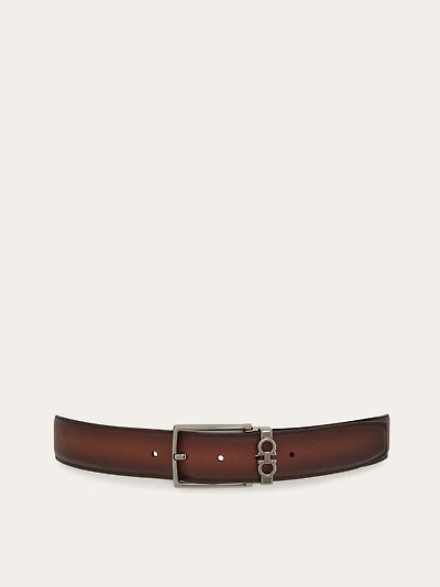 Reversible and adjustable Gancini belt