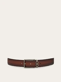 Reversible and adjustable Gancini belt