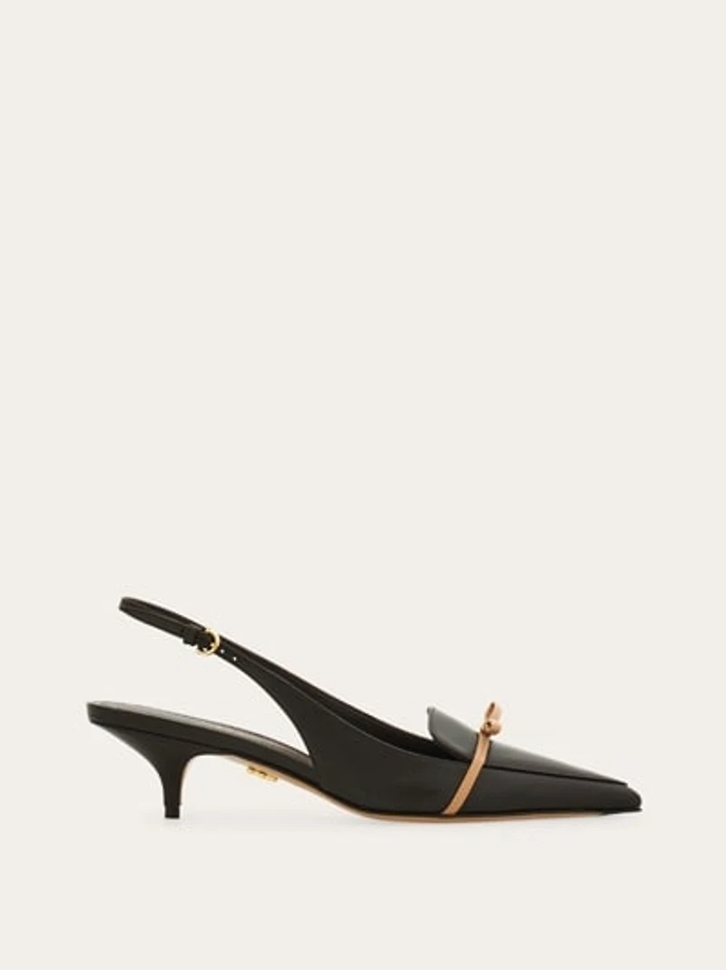 Slingback with bow mini detail