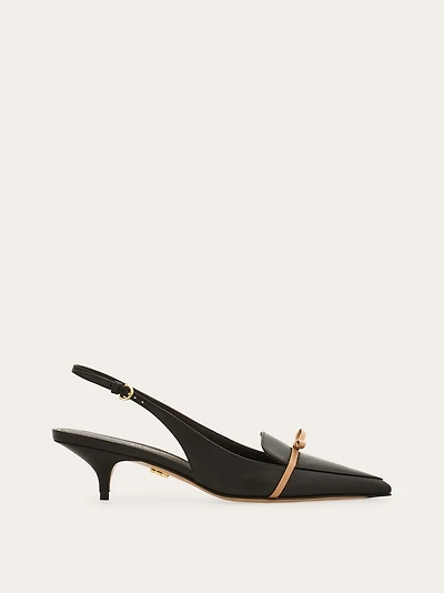 Slingback with bow mini detail