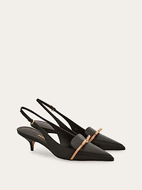 Slingback with bow mini detail