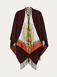 Reversible hood with Rooster print