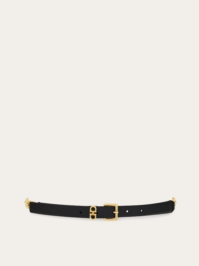 Gancini belt with chain