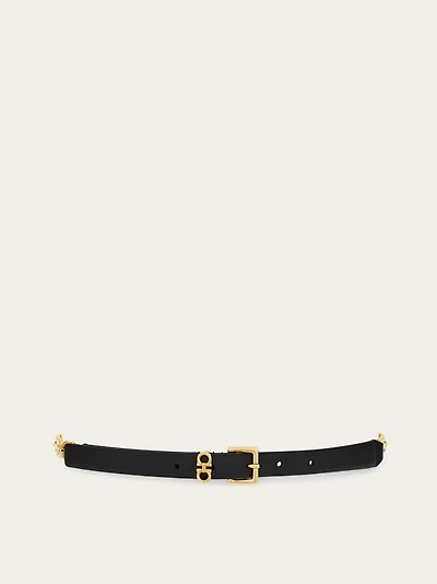 Gancini belt with chain