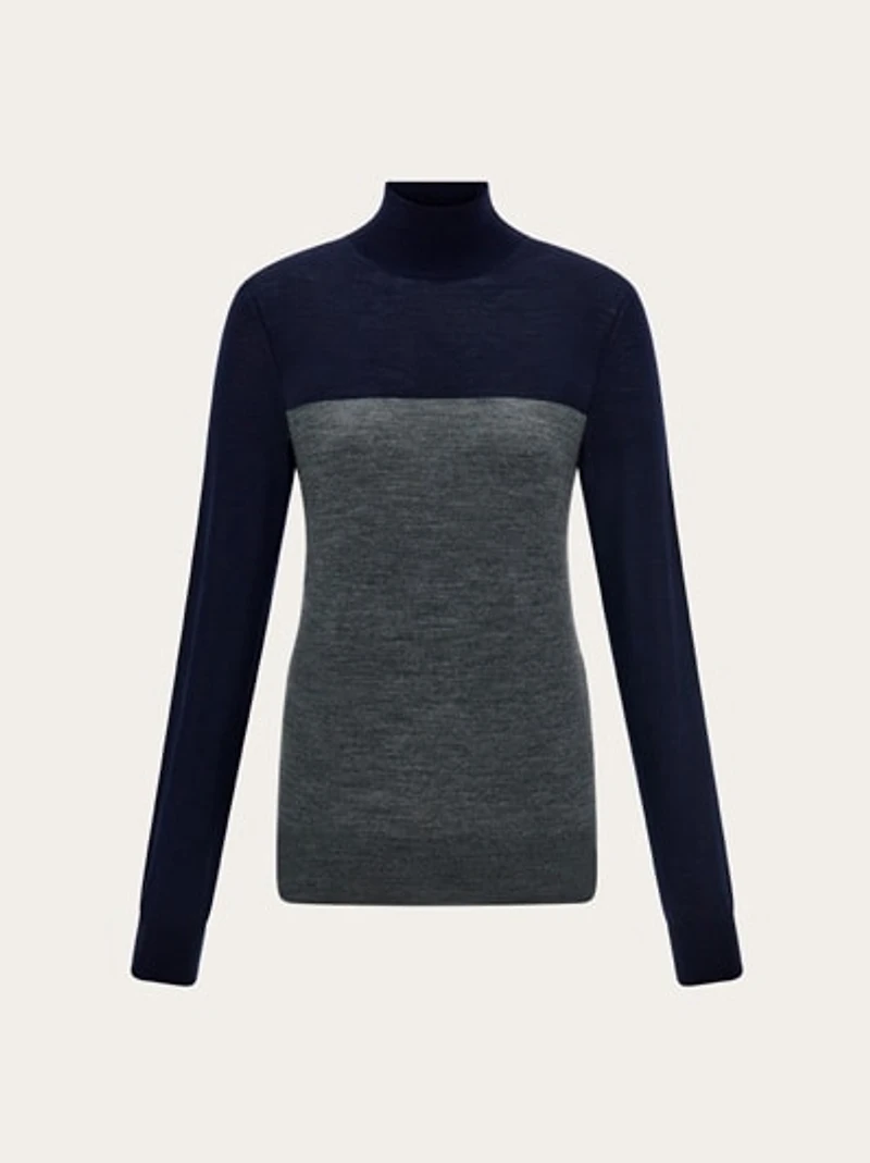 Two tone turtleneck