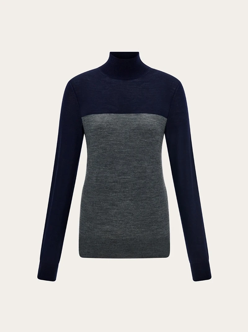 Two tone turtleneck