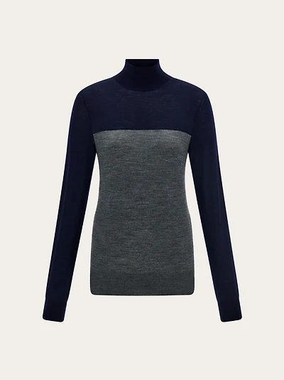 Two tone turtleneck