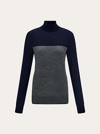 Two tone turtleneck