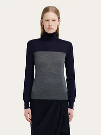 Two tone turtleneck