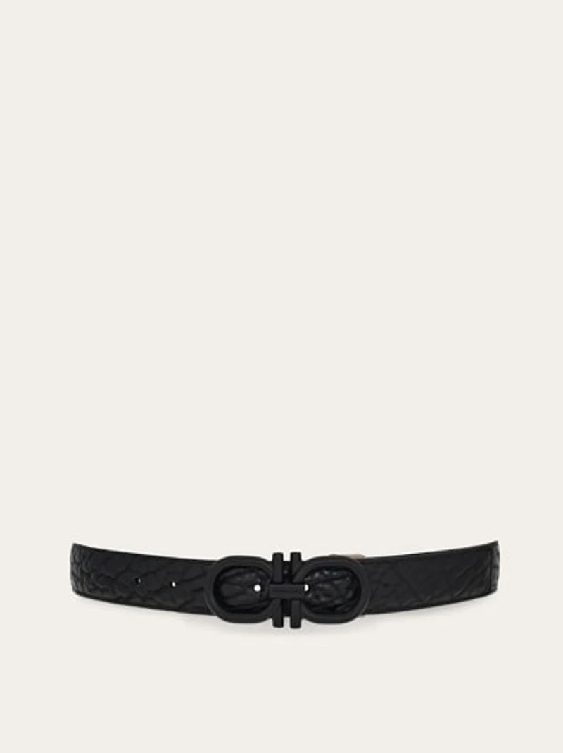 Reversible and adjustable Gancini belt