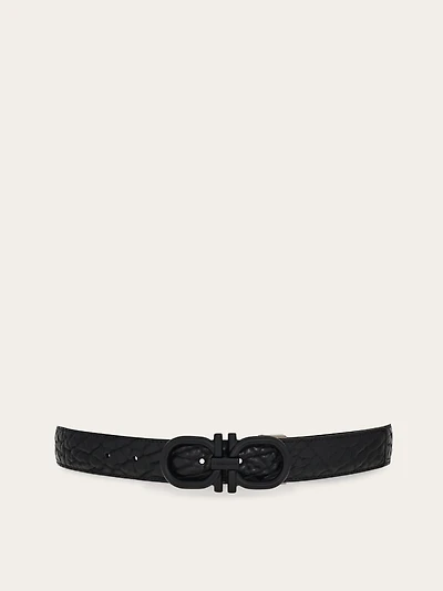 Reversible and adjustable Gancini belt