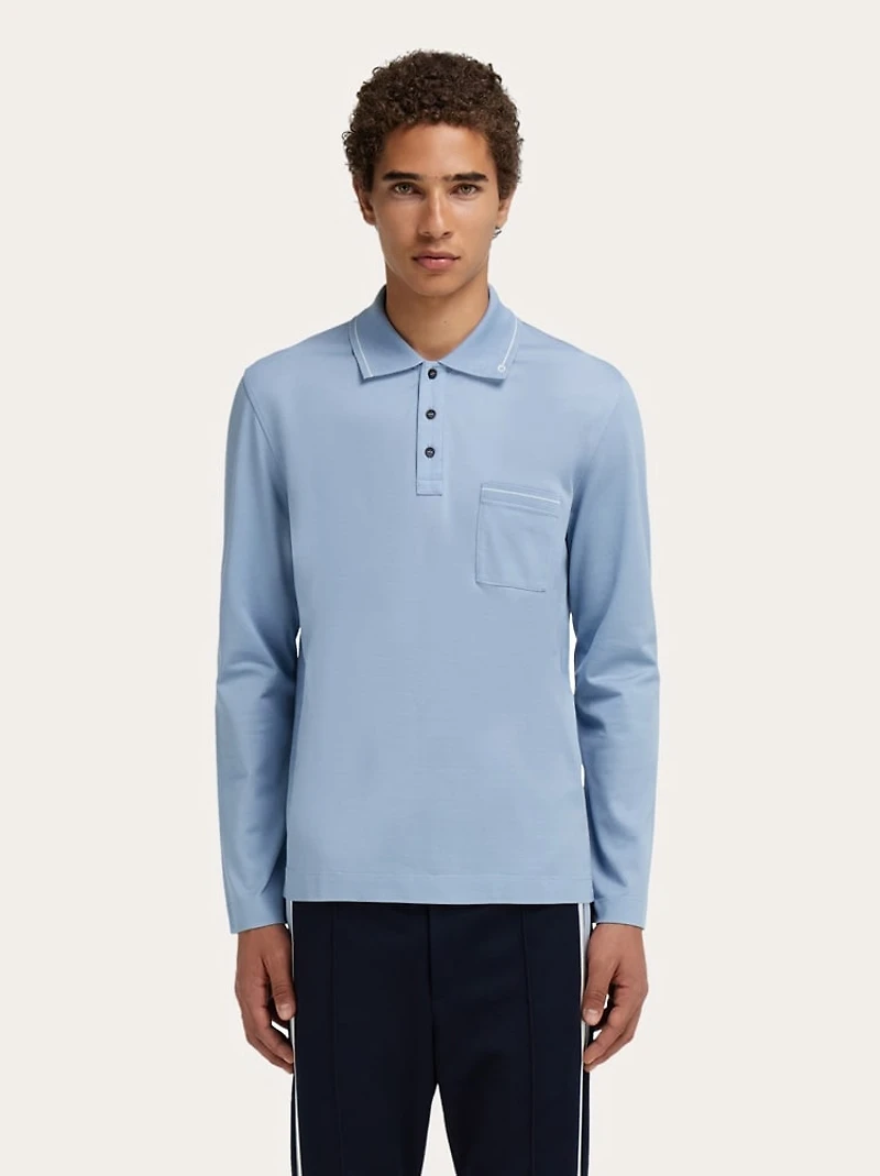 Long sleeved polo shirt