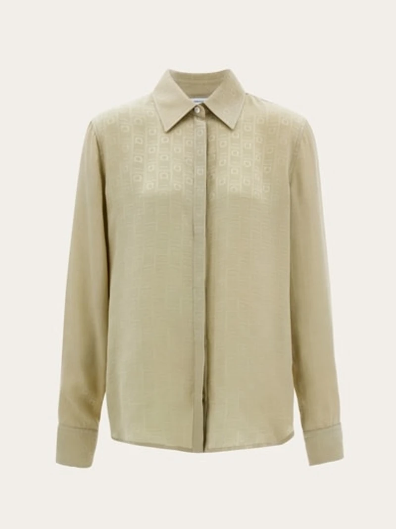Ferragamo Monogram print silk shirt