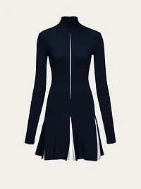 Dress with contrasting inserts